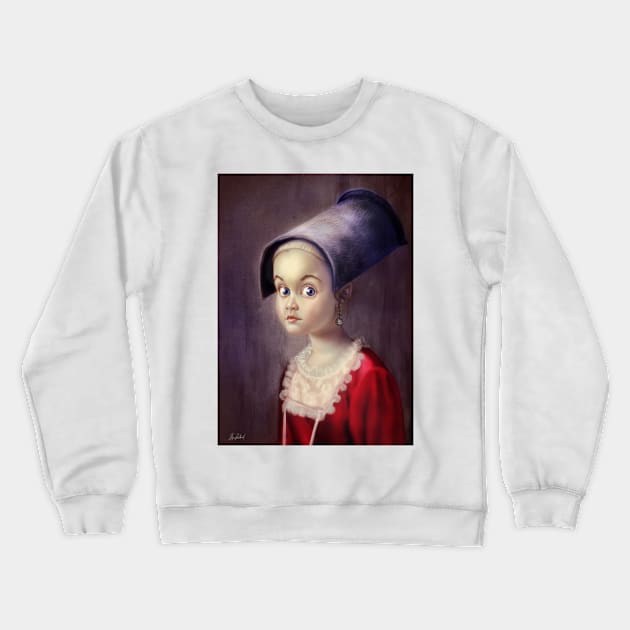 Girl with a long hat Crewneck Sweatshirt by Artofokan